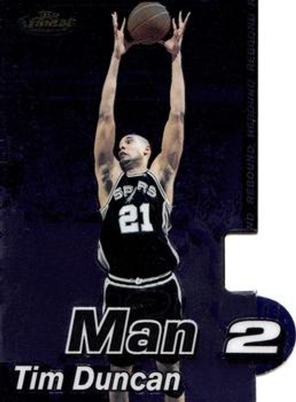 Tim Duncan 2000 Topps Finest #MTM/2A Man to Man RAW