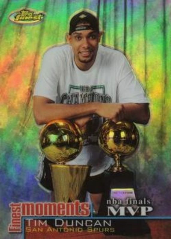 Tim Duncan 2000 Topps Finest #FM-TD Moments - Refractor RAW