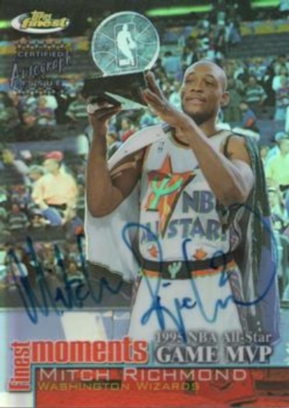 Mitch Richmond 2000 Topps Finest #FM-MR Moments - Refractor Autographs RAW