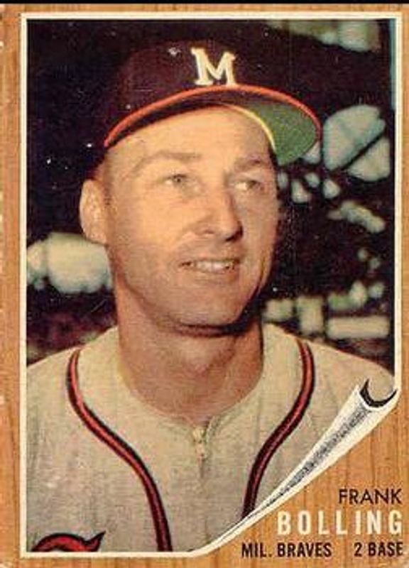 Frank Bolling 1962 Topps #130b Base RAW