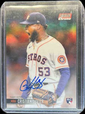 2021 Topps Stadium Club Chrome #SCCAV-CJ Autographs - Red Refractor /5