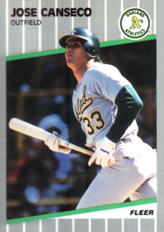 Jose Canseco 1989 Fleer #5 Base RAW