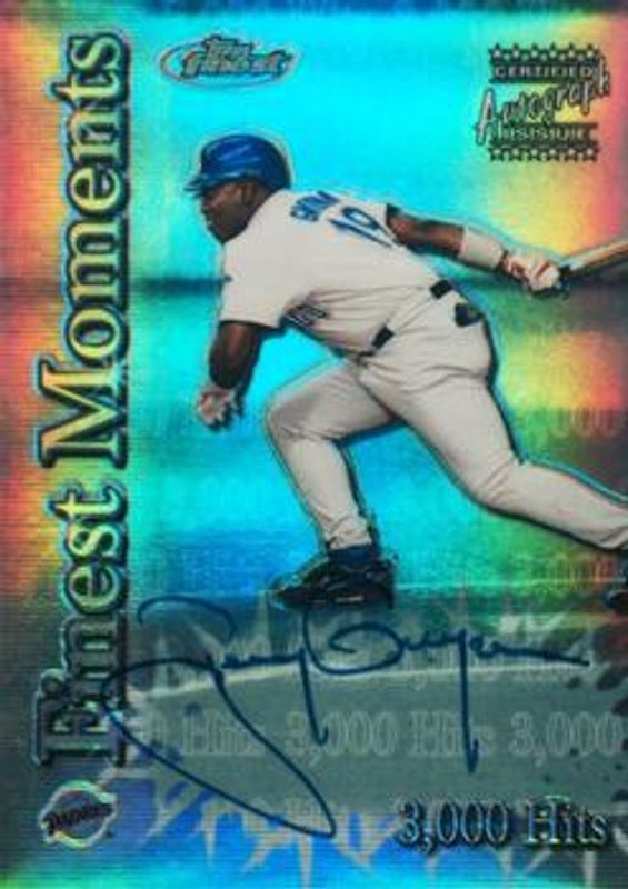 Tony Gwynn 2000 Topps Finest #FM3 Finest Moments - Refractor Autograph RAW