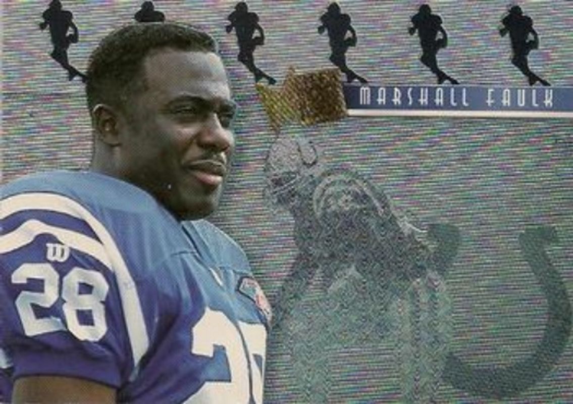 Marshall Faulk 1995 Fleer Metal #3 Platinum Portraits RAW