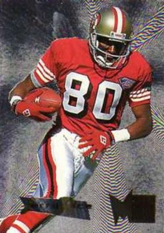 Jerry Rice 1995 Fleer Metal #34 Silver Flashers RAW