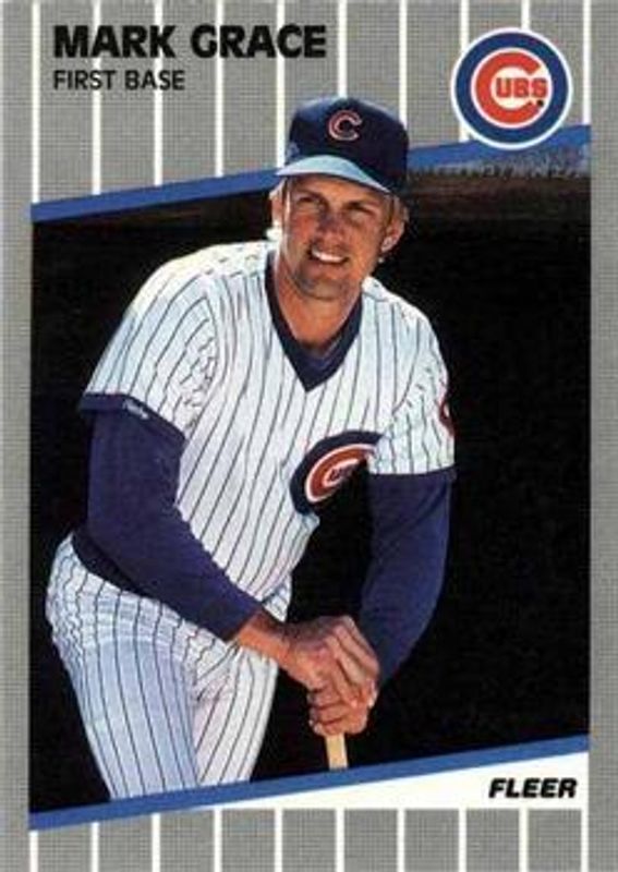 Mark Grace 1989 Fleer #426 Base RAW