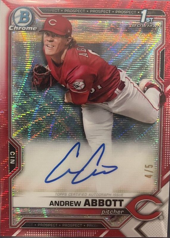 2021 Bowman Draft #CDA-AA Chrome DP Auto - Red Wave Refractor /5 (1st)