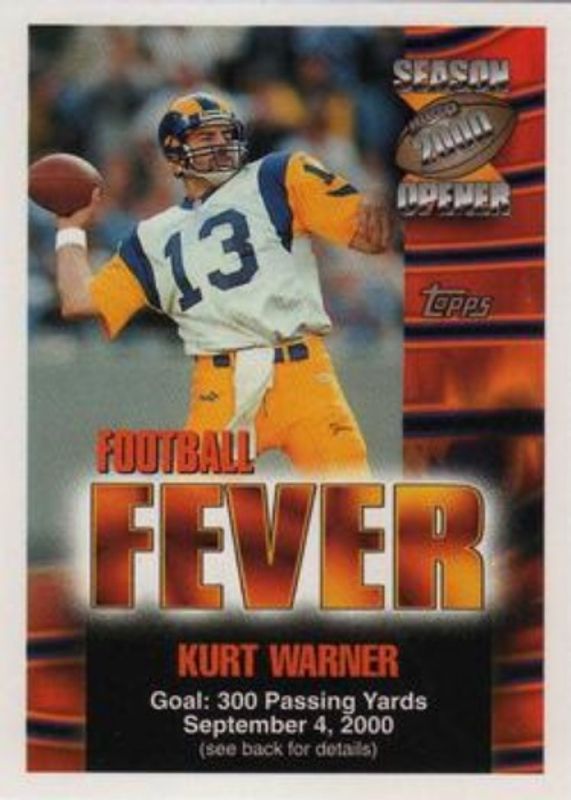 Kurt Warner 2000 Topps Season Opener #NNO Football Fever RAW