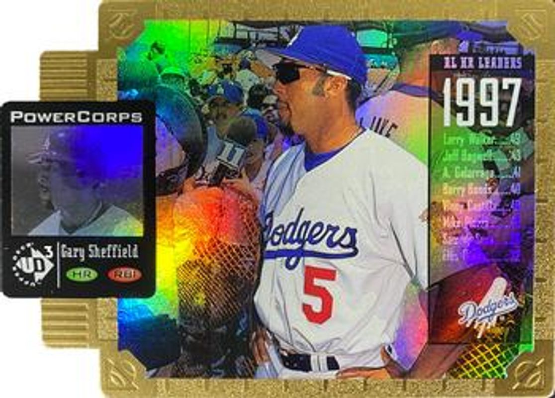Gary Sheffield 1998 Upper Deck UD3 #212 Die-Cut /100 RAW