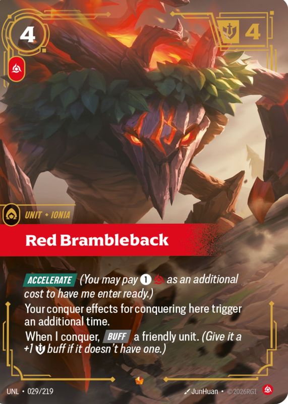 Red Brambleback 2026 Unleashed #029/219 Epic Price Guide - Sports Card ...