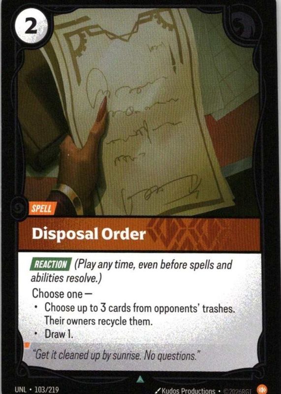 Disposal Order Riftbound Cards Price Guide - Sports Card Investor