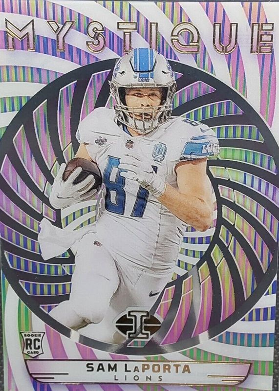 Sam LaPorta 2023 Illusions #31 Mystique - Mosaic Rookie RAW