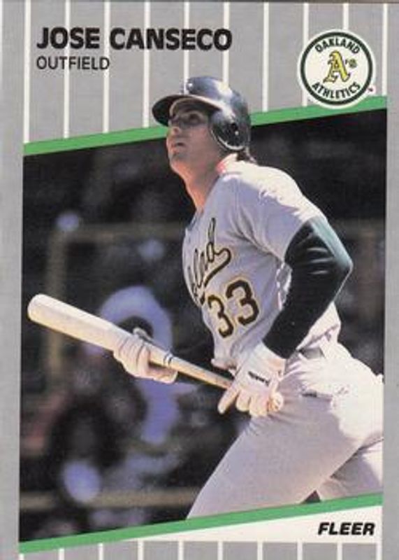 Jose Canseco 1989 Fleer #5 Glossy RAW