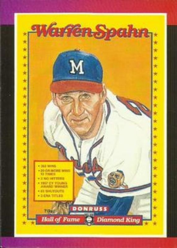Warren Spahn 1989 Donruss #588 Base RAW