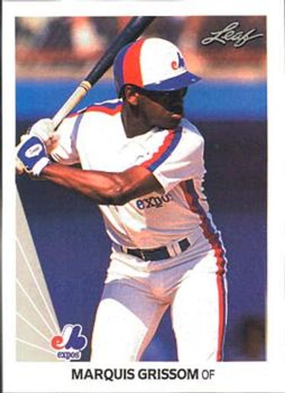 Marquis Grissom 1990 Leaf #107 Base RAW