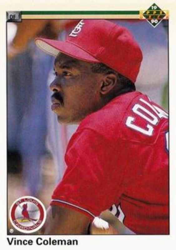 Vince Coleman 1990 Upper Deck #223 Base RAW