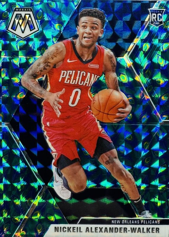 Nickeil Alexander-Walker 2019 Mosaic #205 Choice Peacock /(SSP) Rookie PSA 9