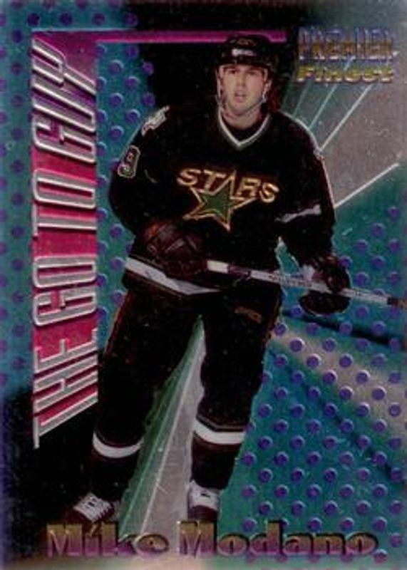 Mike Modano 1994 Topps Premier #4 Finest The Go to Guy RAW