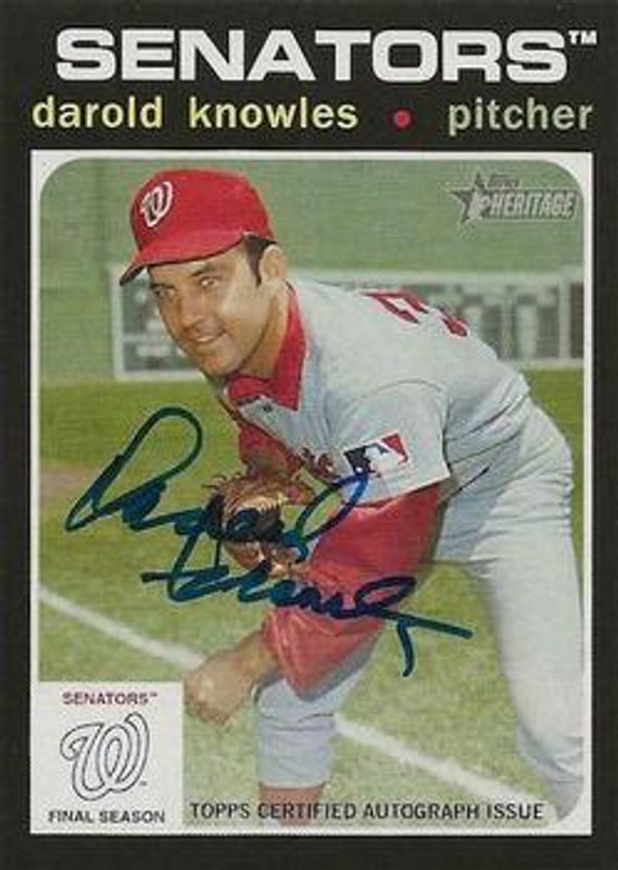 2020 Topps Heritage #WSFS-DK Senators Final Season Autographs