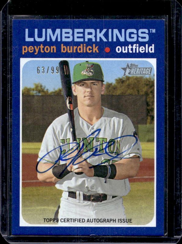 2020 Topps Heritage Minor League #ROA-PB Real One Autographs - Blue Border /99