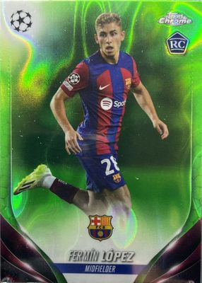 2023 Topps Chrome UEFA Club Competitions #38 Neon Green Lava Refractor