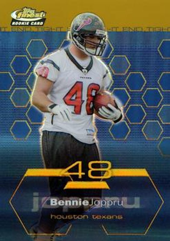 Bennie Joppru 2003 Topps Finest #87 Gold Refractor /50 Rookie RAW