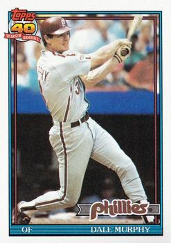Dale Murphy 1991 Topps #545 Base RAW