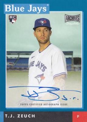 2020 Topps Archives Snapshots #AS-TZ Autographs - Blue /50