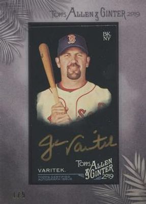 2019 Topps Allen & Ginter X #MA-JV Baseball Framed Mini Autographs - Gold Ink /5
