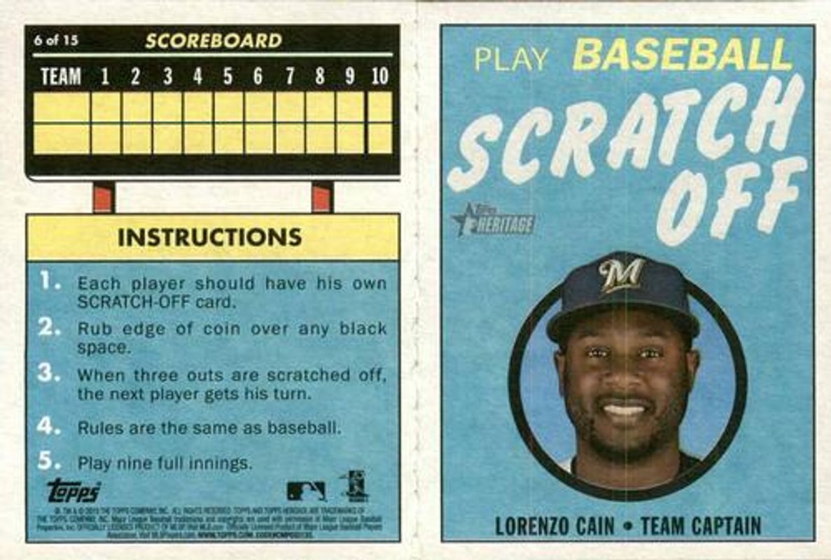 2019 Topps Heritage #6 1970 Topps Scratch-Offs