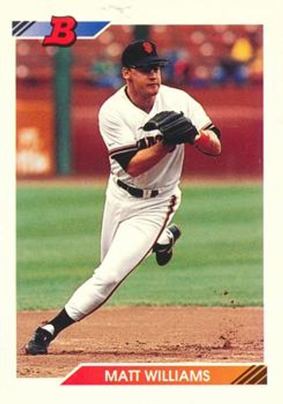 Matt Williams 1992 Bowman #175 Base RAW