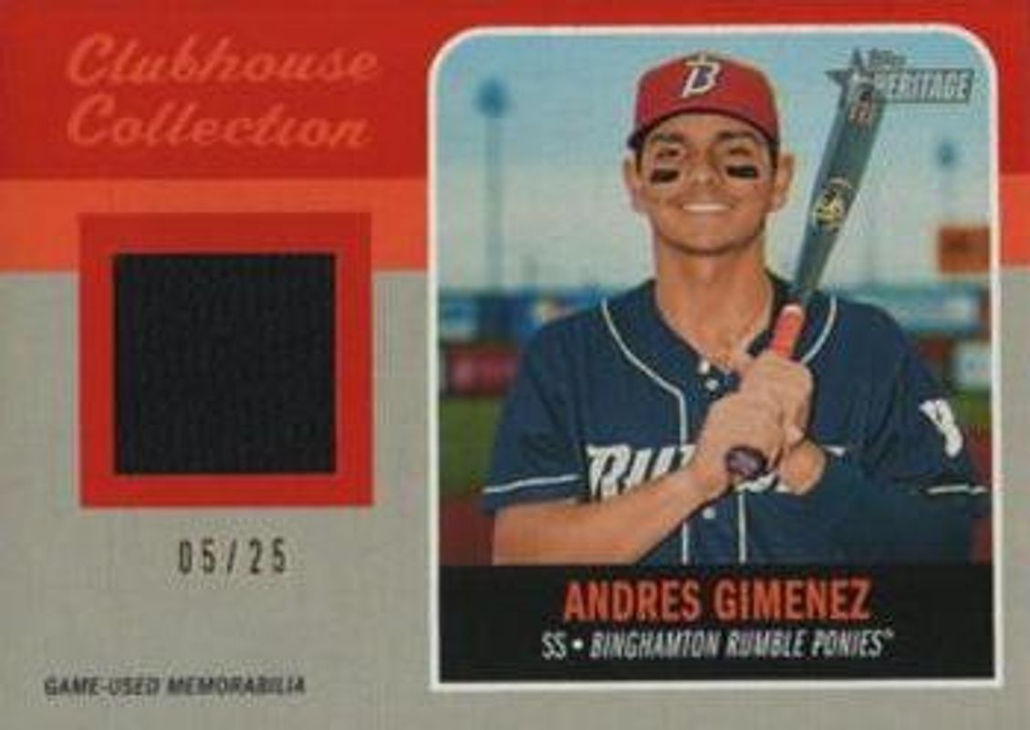 2019 Topps Heritage Minor League #CCR-AG Clubhouse Collection Relics - Orange /25