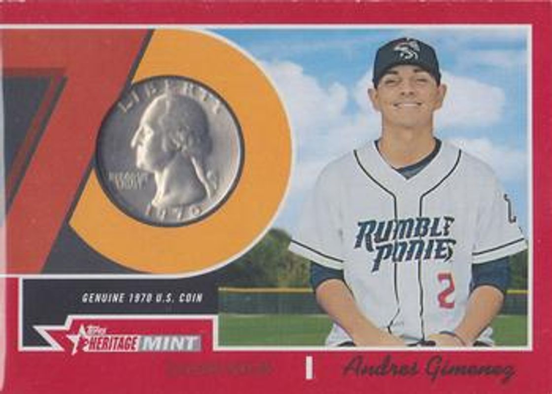 2019 Topps Heritage Minor League #70MR-AG 1970 Mint Relics - Red Quarter /1
