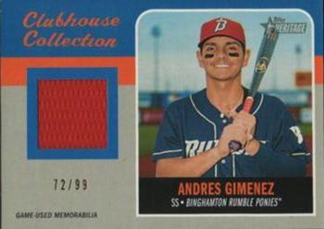 2019 Topps Heritage Minor League #CCR-AG Clubhouse Collection Relics - Blue /99