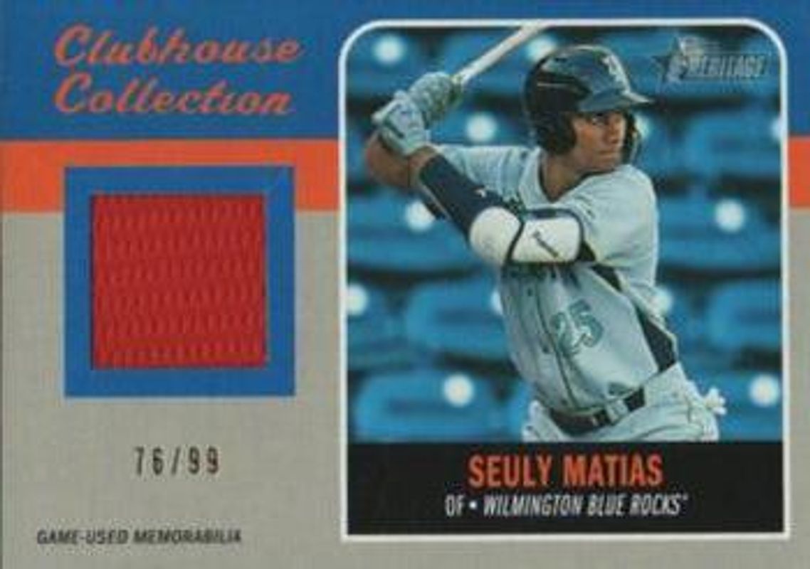 2019 Topps Heritage Minor League #CCR-SM Clubhouse Collection Relics - Blue /99