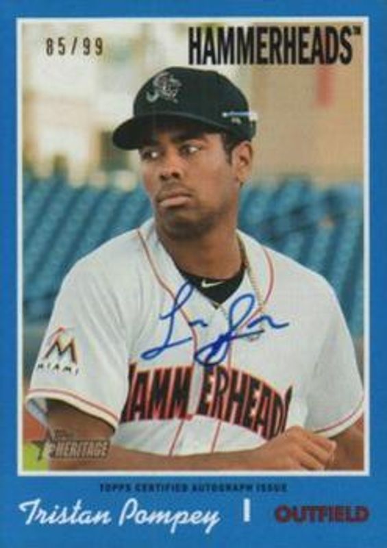 2019 Topps Heritage Minor League #ROA-TP Real One Autographs - Blue Border /99