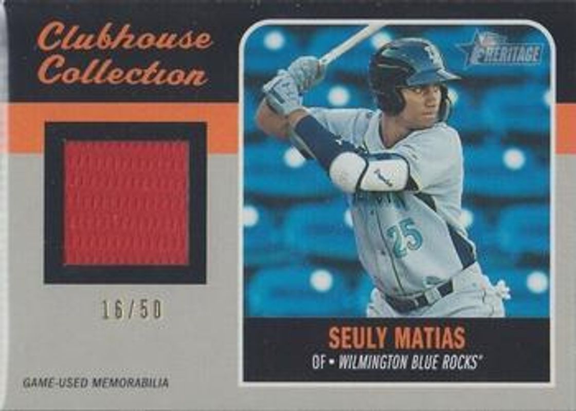 2019 Topps Heritage Minor League #CCR-SM Clubhouse Collection Relics - Black /50