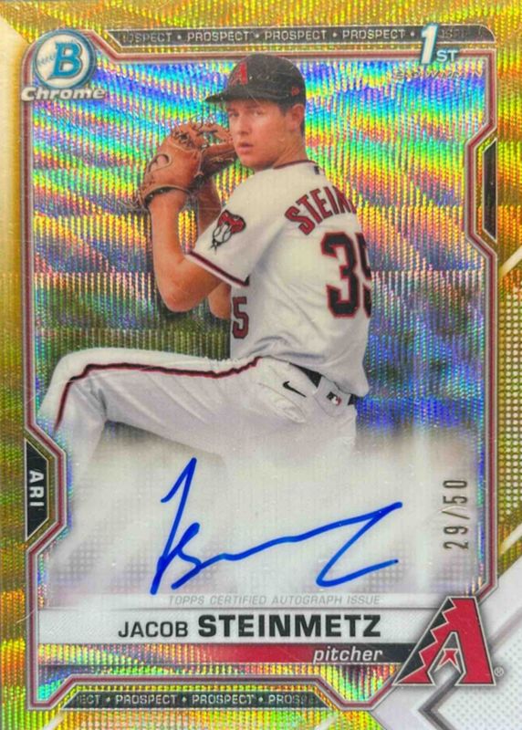 2021 Bowman Draft #CDA-JS Chrome DP Auto - Gold Wave Refractor /50 (1st)