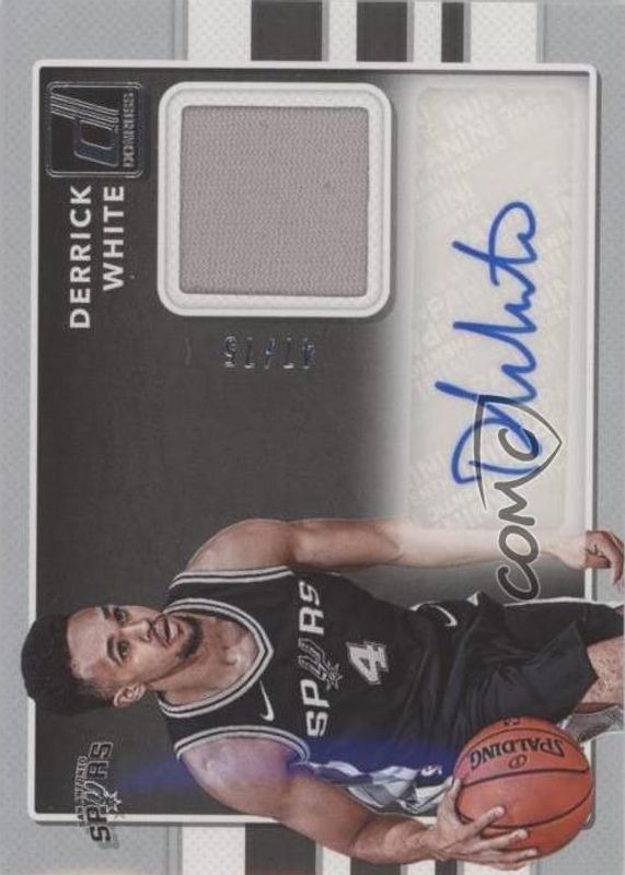 Derrick White 2017 Donruss #RS-DW Rookie Materials Signatures /75 RAW