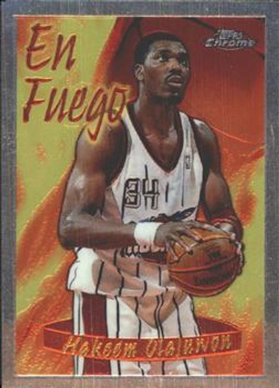 Hakeem Olajuwon 1996 Topps Chrome #2 Season's Best RAW
