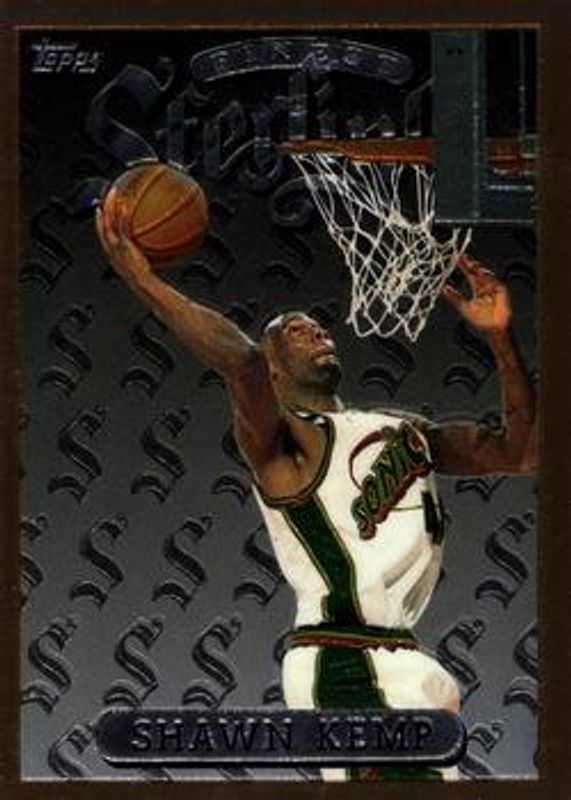 rare shawn kemp cards 1996 Topps Finest #14 Base Price Guide Shawn Kemp 1990-91 NBA Hoops