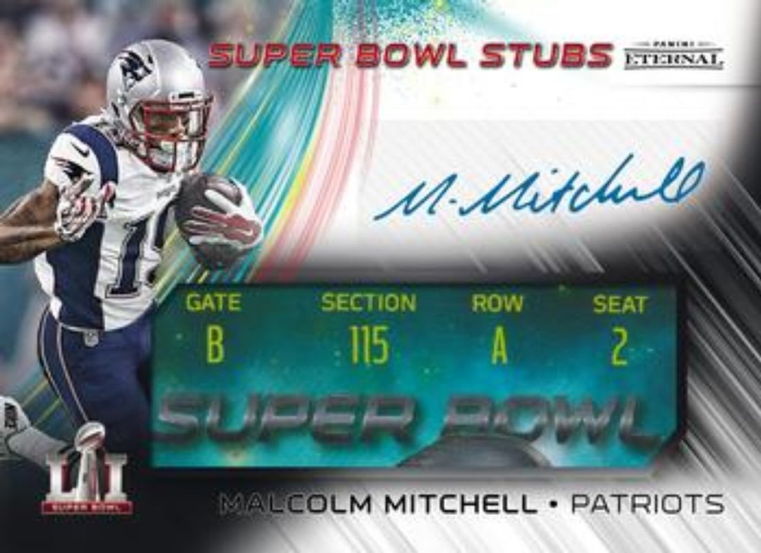 2017 Panini Eternal #PE-SB3 Super Bowl Stubs - Black /1