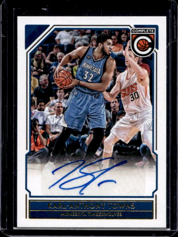 Karl-Anthony Towns 2016 Panini Complete #26 Autographs RAW