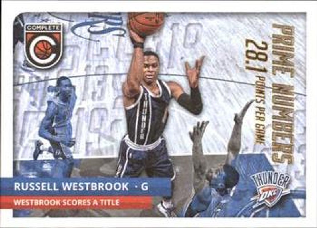 Russell Westbrook 2015 Panini Complete #2 Prime Numbers RAW