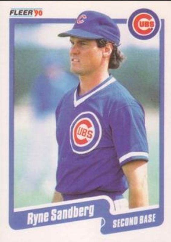 Ryne Sandberg 1990 Fleer #40 Base RAW