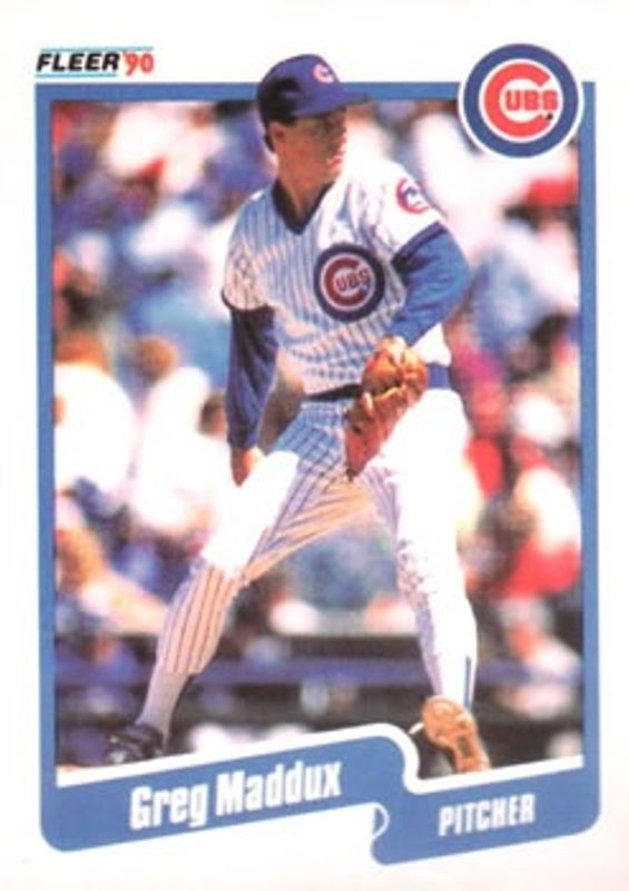 Greg Maddux 1990 Fleer #37 Base RAW