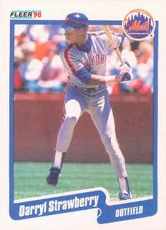 Darryl Strawberry 1990 Fleer #217 Base RAW