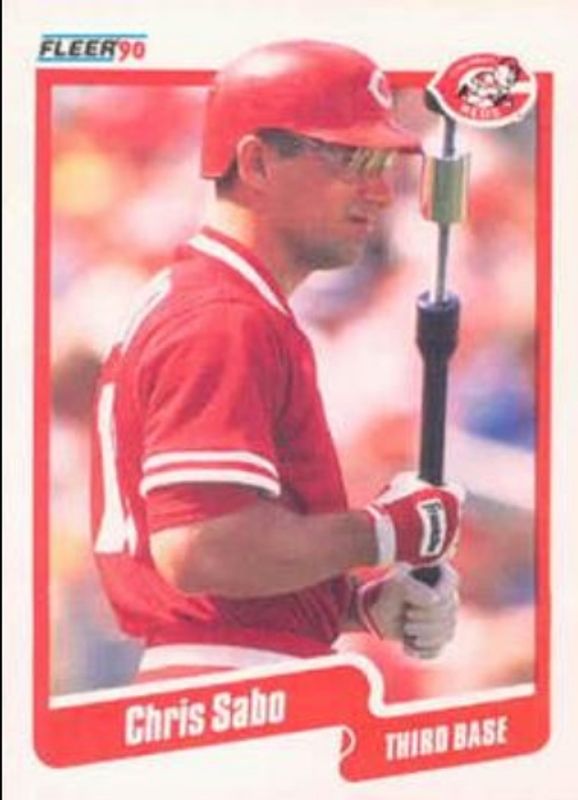 Chris Sabo 1990 Fleer #433 Base RAW