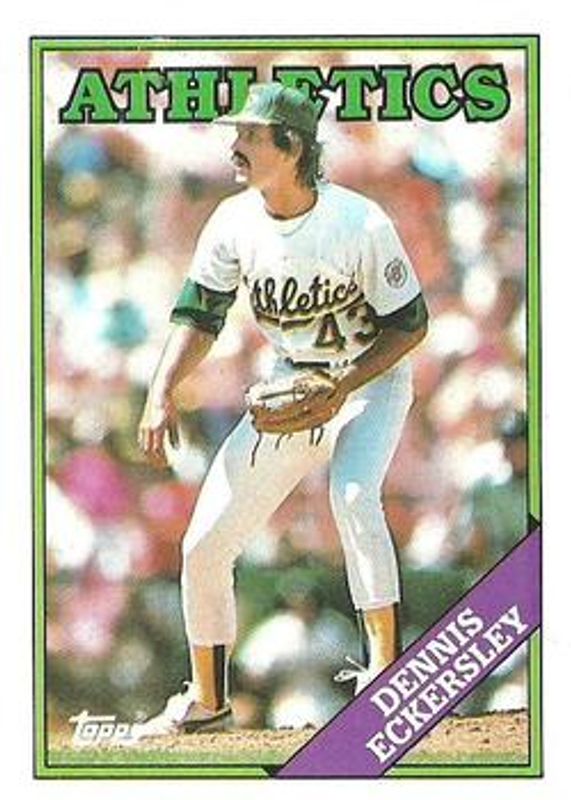 Dennis Eckersley 1988 Topps #72 Base RAW