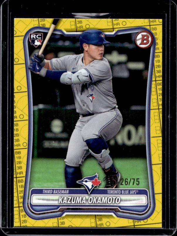 2026 Bowman #28 Yellow Pattern /75
